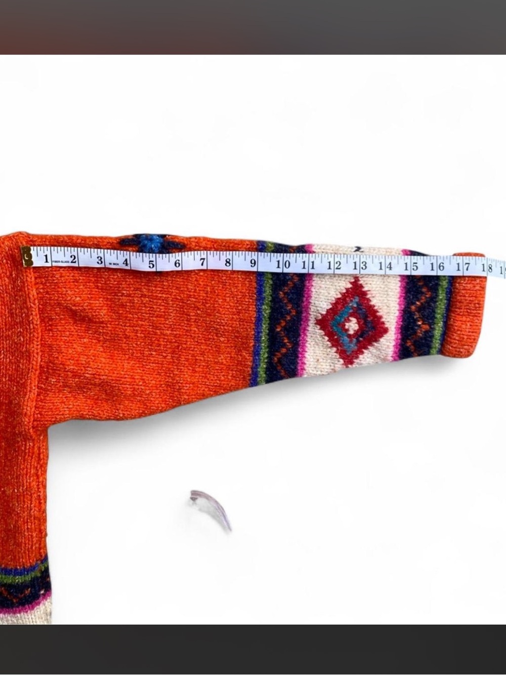 Women’s Vintage Ecuadorian Hand Knit Wool Jacket - Picture 6 of 6